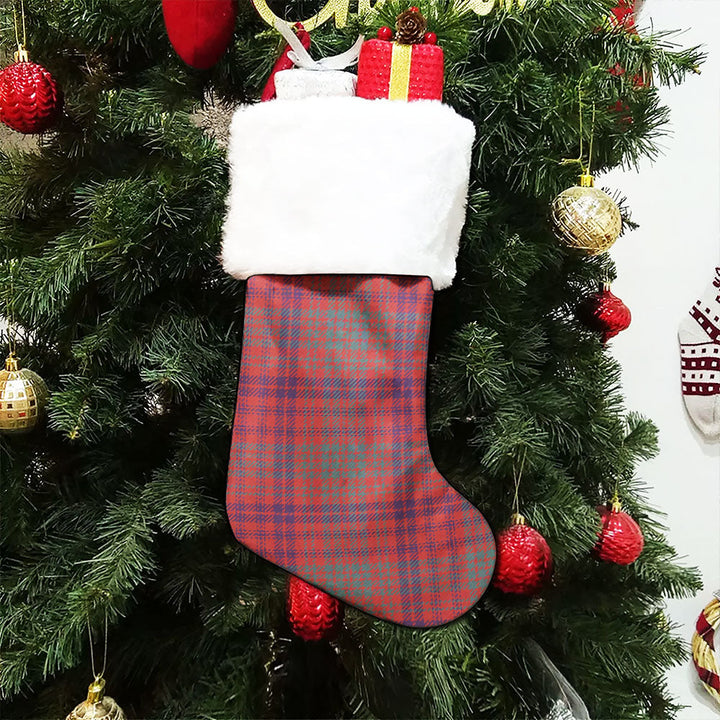 Ross Weathered Clan Badge Tartan Christmas Stocking