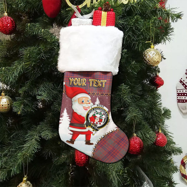 Ross Weathered Clan Badge Tartan Christmas Stocking Holiday Blessings Merry Christmas Joy