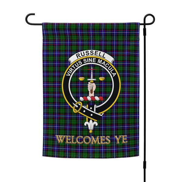 Russell Modern Clan Badge Tartan Garden Flag