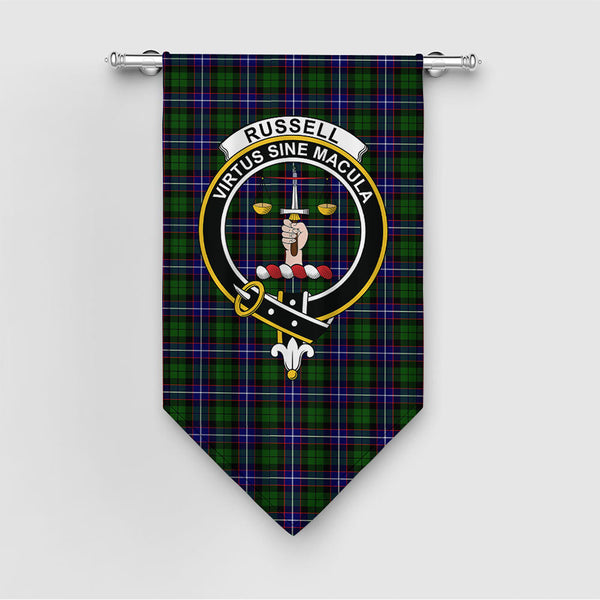 Russell Modern Clan Badge Tartan Gonfalon