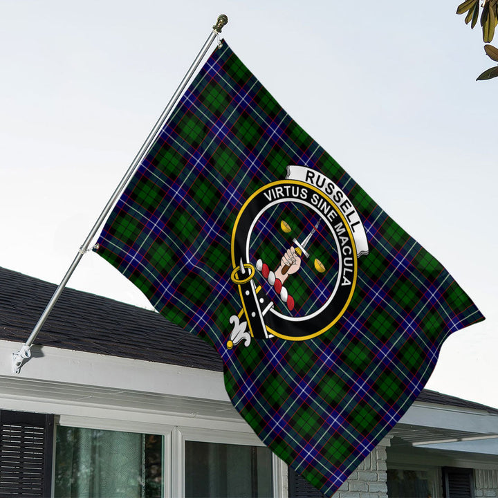 Russell Modern Clan Badge Tartan House Flag