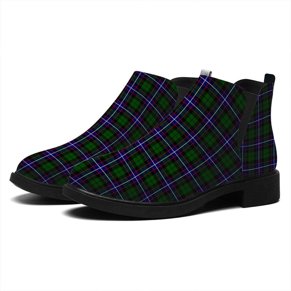 Russell Modern Tartan Flat Ankle Boots