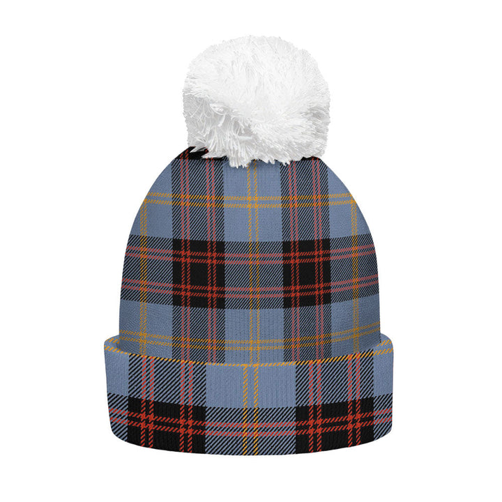 Rutherford Ancient Clan Badge Tartan Bobble Beanie Hat