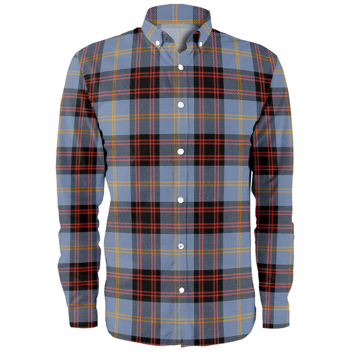 Rutherford Ancient Clan Badge Tartan Long Sleeve Shirt