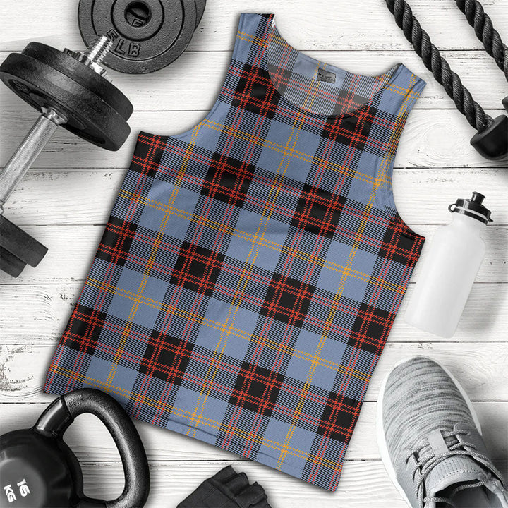 Rutherford Ancient Clan Badge Tartan Men Tank Top