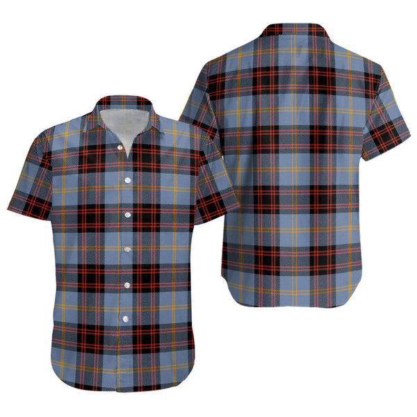 Rutherford Ancient Clan Badge Tartan Short Sleeve Shirt