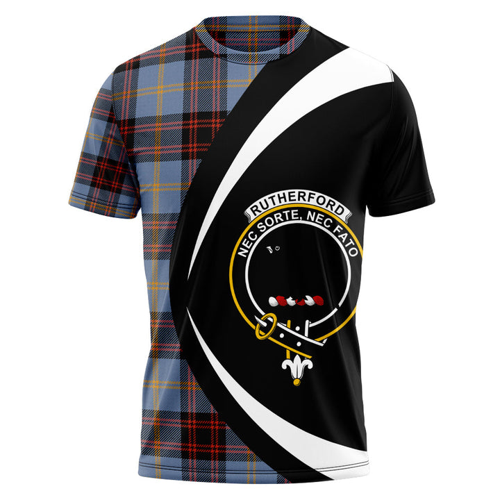 Rutherford Ancient Clan Badge Tartan T-Shirt Circle Style Personalized