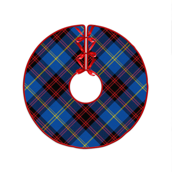 Rutherford Modern Clan Badge Tartan Christmas Tree Skirt