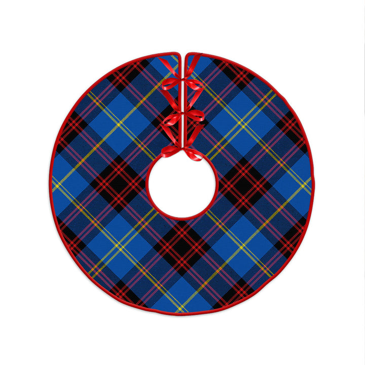Rutherford Modern Clan Badge Tartan Christmas Tree Skirt