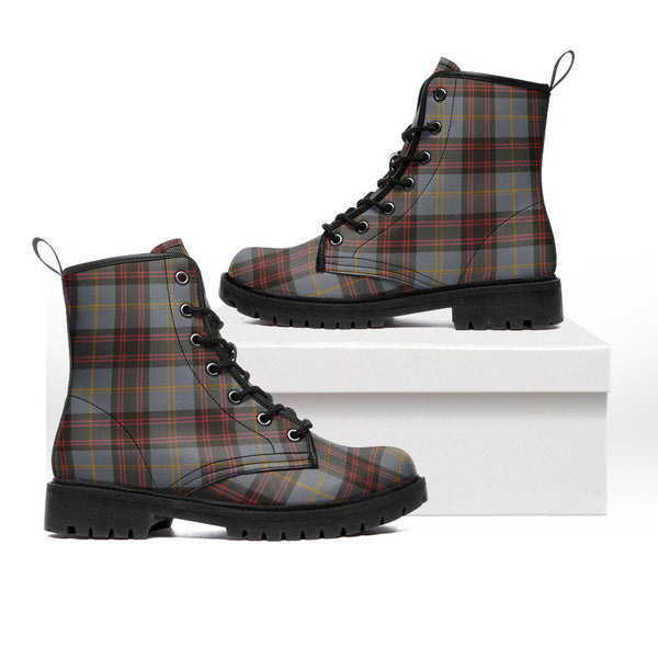 Rutherford Weathered Clan Badge Tartan Leather Boots