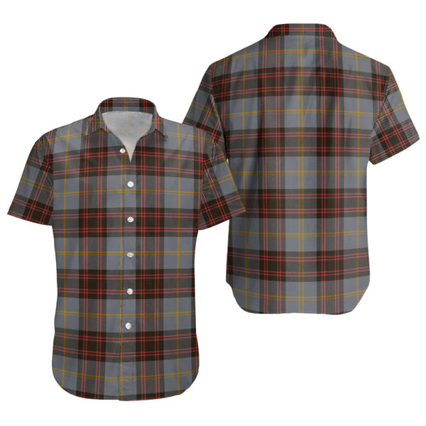Rutherford Weathered Clan Badge Tartan Short Sleeve Shirt