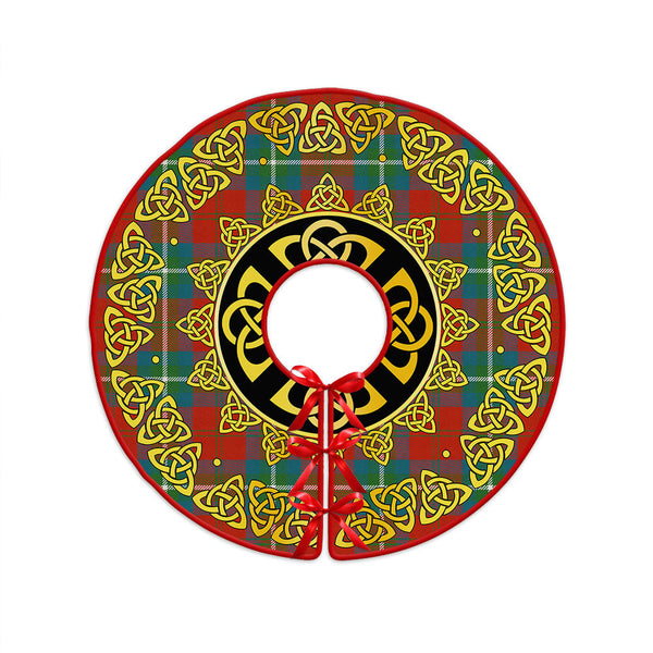 Ruthven Ancient Clan Badge Tartan Christmas Tree Skirt Golden Celtic Heritage