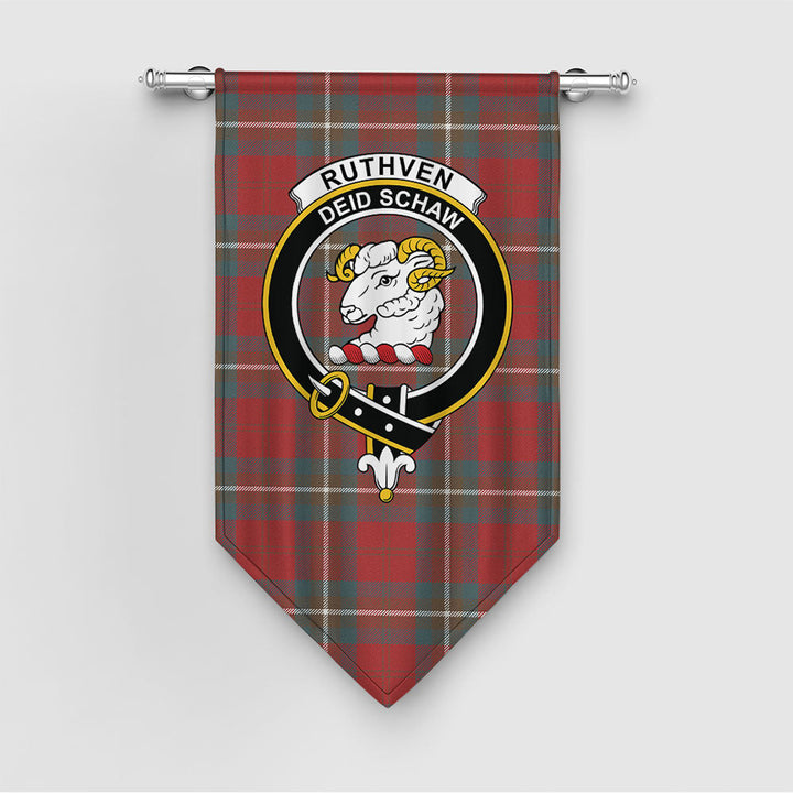 Ruthven Weathered Clan Badge Tartan Gonfalon