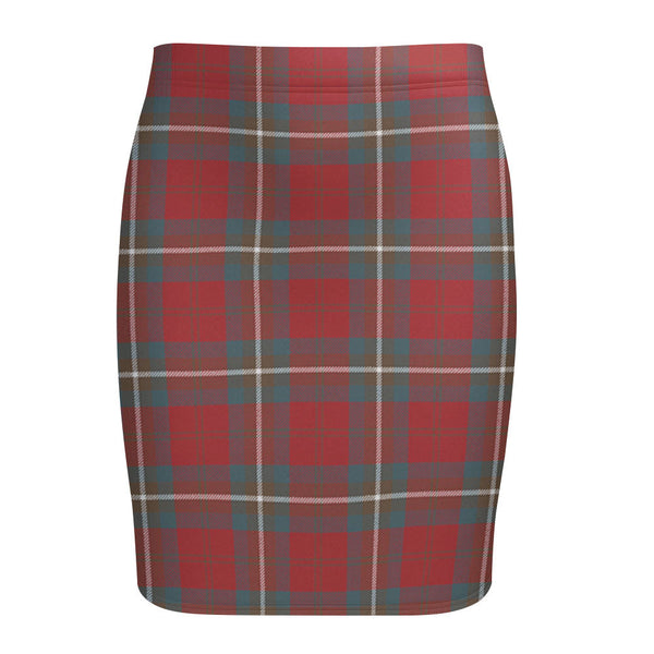 Ruthven Weathered Tartan Fitted Skirt