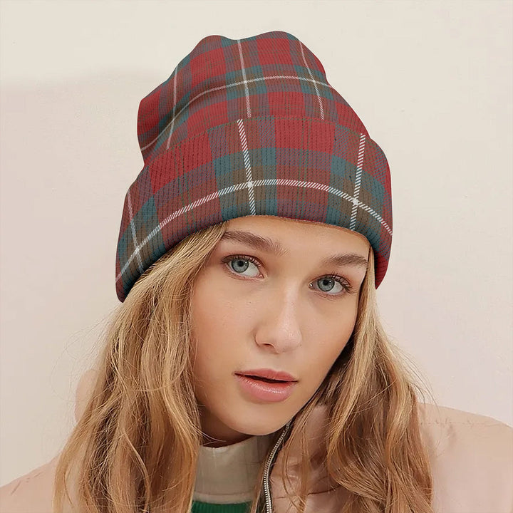 Ruthven Weathered Tartan Knitted Beanie