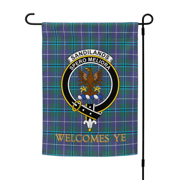 Sandilands Clan Badge Tartan Garden Flag