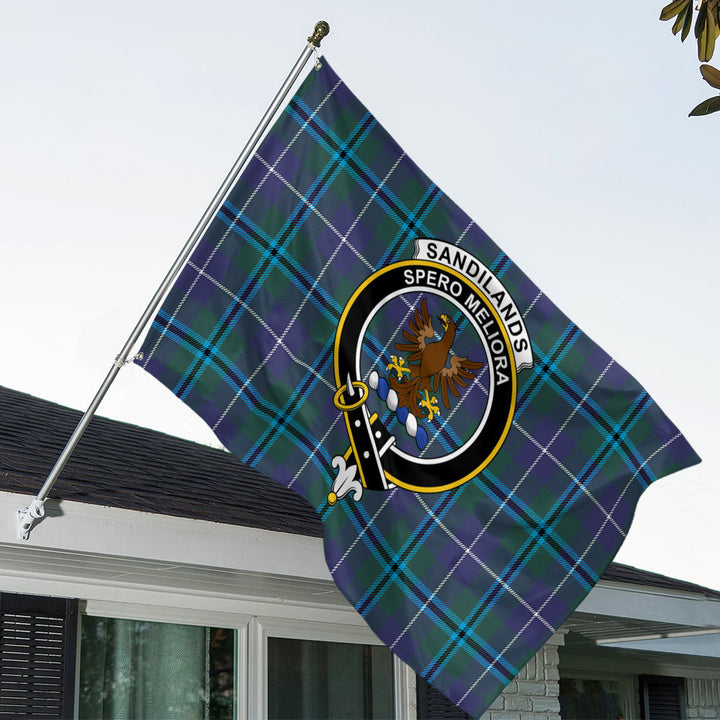 Sandilands Clan Badge Tartan House Flag