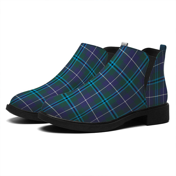 Sandilands Tartan Flat Ankle Boots