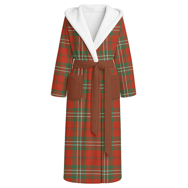 Scott Ancient Clan Badge Tartan Flannel Hooded Bathrobe