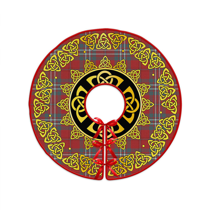 Scott Weathered Clan Badge Tartan Christmas Tree Skirt Golden Celtic Heritage