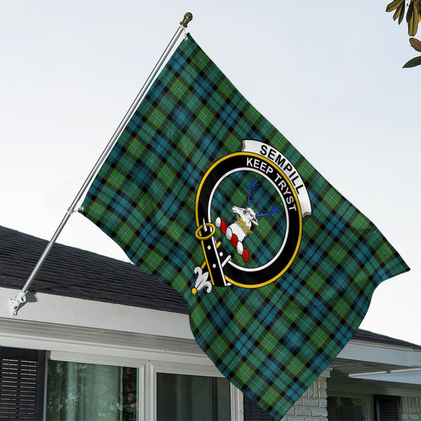 Sempill (Semple) Ancient Clan Badge Tartan House Flag