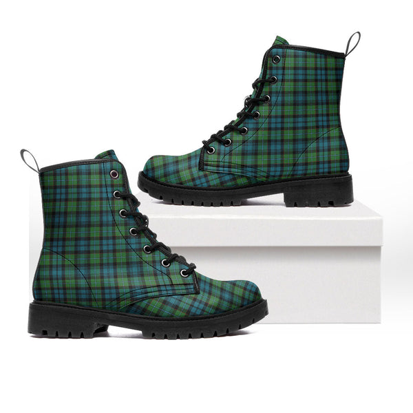 Sempill (Semple) Ancient Clan Badge Tartan Leather Boots