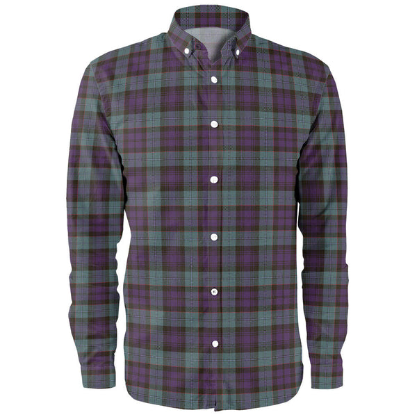 Sempill (Semple) Weathered Clan Badge Tartan Long Sleeve Shirt