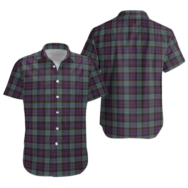 Sempill (Semple) Weathered Clan Badge Tartan Short Sleeve Shirt
