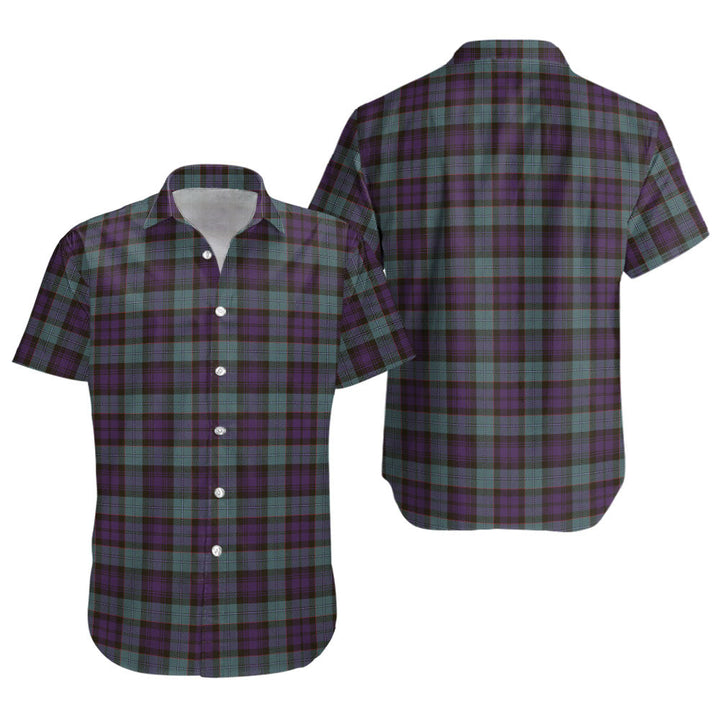 Sempill (Semple) Weathered Clan Badge Tartan Short Sleeve Shirt
