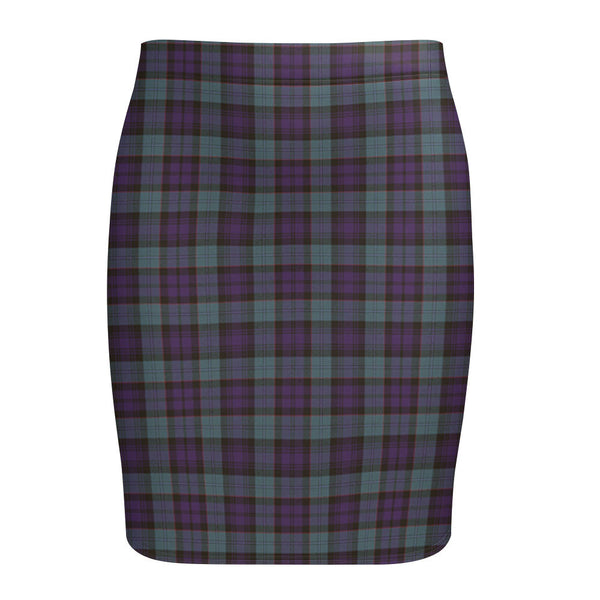 Sempill (Semple) Weathered Tartan Fitted Skirt
