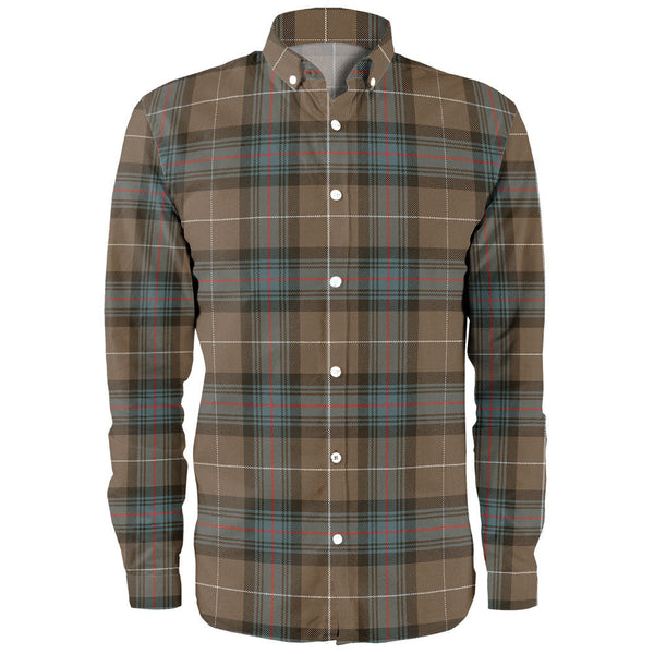 Semple Weathered Clan Badge Tartan Long Sleeve Shirt
