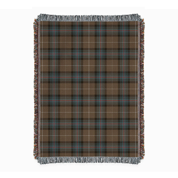 Semple Weathered Clan Badge Tartan Woven Blanket