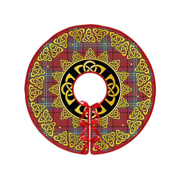 Seton Weathered Clan Badge Tartan Christmas Tree Skirt Golden Celtic Heritage
