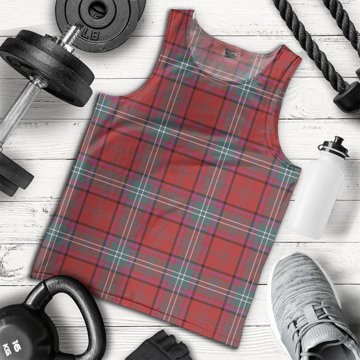 Seton Weathered Clan Badge Tartan Men Tank Top