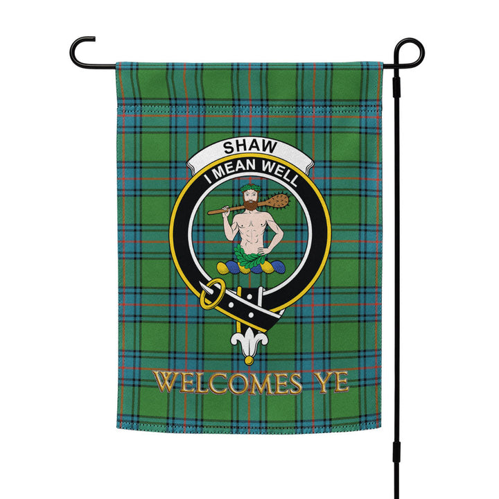 Shaw Ancient Clan Badge Tartan Garden Flag