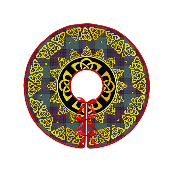 Shaw Weathered Clan Badge Tartan Christmas Tree Skirt Golden Celtic Heritage