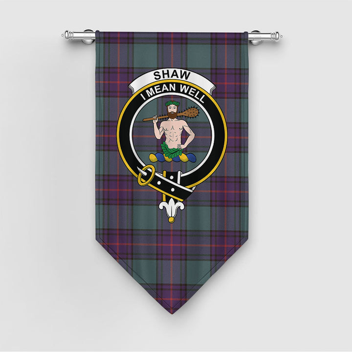 Shaw Weathered Clan Badge Tartan Gonfalon