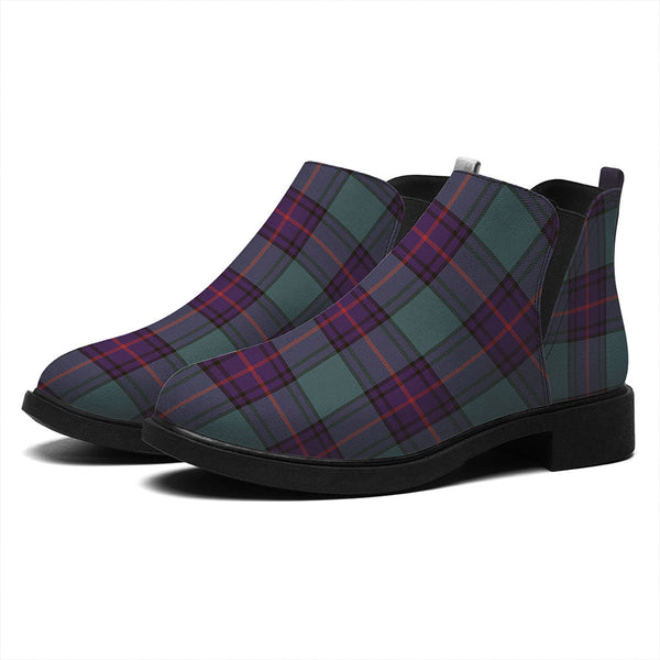Shaw Weathered Tartan Flat Ankle Boots