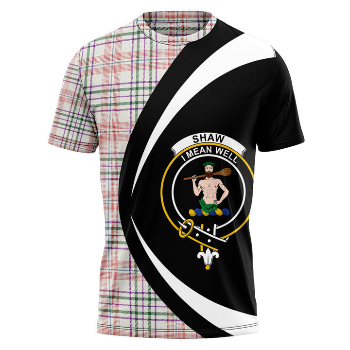 Shaw Women's Dress Modern Clan Badge Tartan T-Shirt Circle Style Personalized