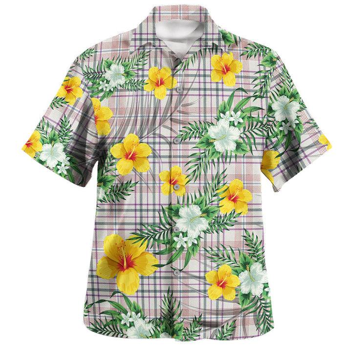 Shaw Women's Dress Weathered Clan Badge Tartan Hawaiian Shirt Summer Vibes Style