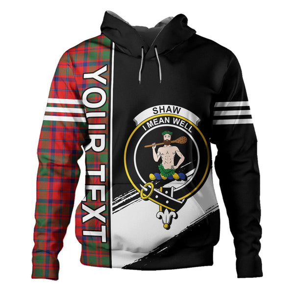 Shaw of Tordarroch Modern Clan Badge Tartan Hoodie Quarter Style Personalized