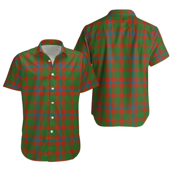 Skene Ancient Clan Badge Tartan Short Sleeve Shirt