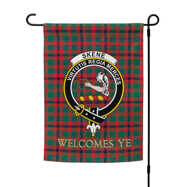 Skene Modern Clan Badge Tartan Garden Flag