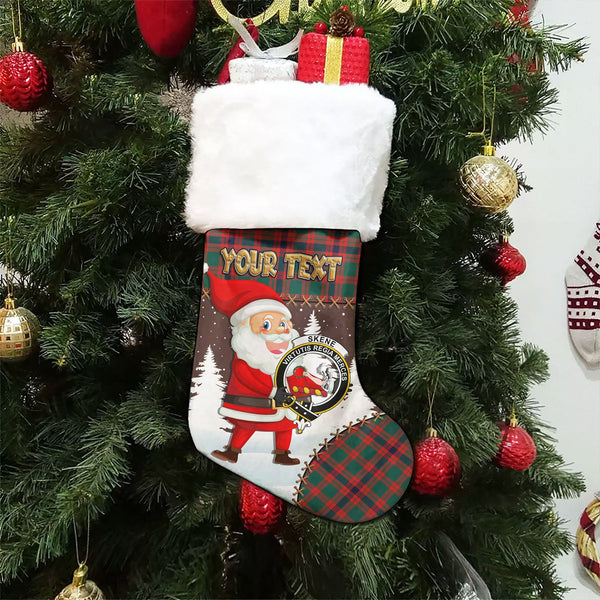Skene Modern Clan Badge Tartan Christmas Stocking Holiday Blessings Merry Christmas Joy