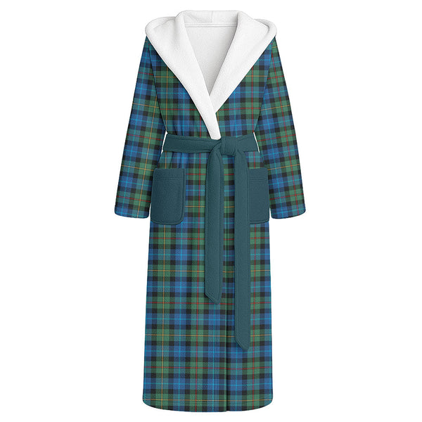 Smith Ancient Clan Badge Tartan Flannel Hooded Bathrobe