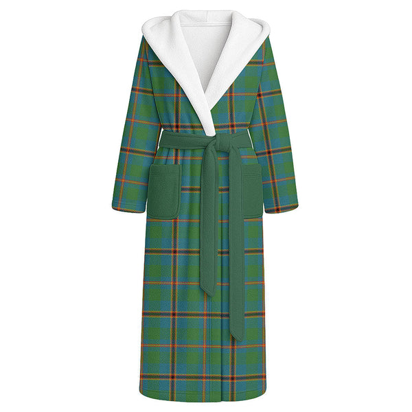 Snodgrass Ancient Clan Badge Tartan Flannel Hooded Bathrobe