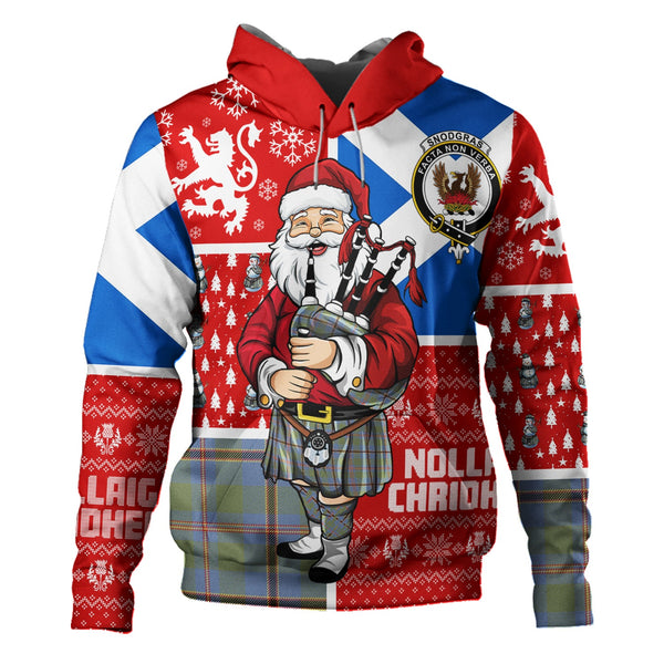 Snodgrass Weathered Clan Badge Tartan Hoodie Scotland Christmas Santa