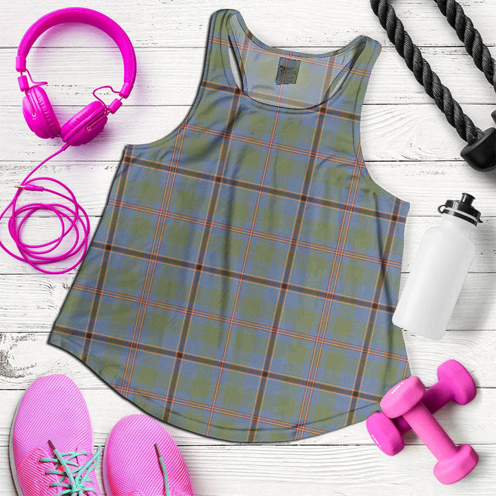 Snodgrass Weathered Clan Badge Tartan Women Racerback Tank Top