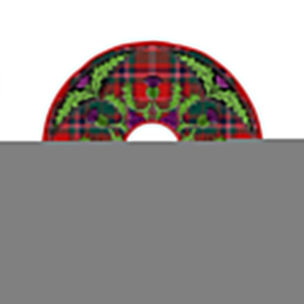 Somerville Modern Clan Badge Tartan Christmas Tree Skirt Scottish Thistle Design