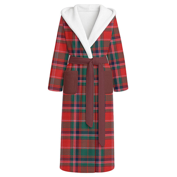 Somerville Modern Clan Badge Tartan Flannel Hooded Bathrobe